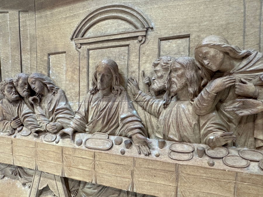 Relief Carved Wooden Sculpture Of The Last Supper 23.5W X 12H X 2D [Photo 16]
