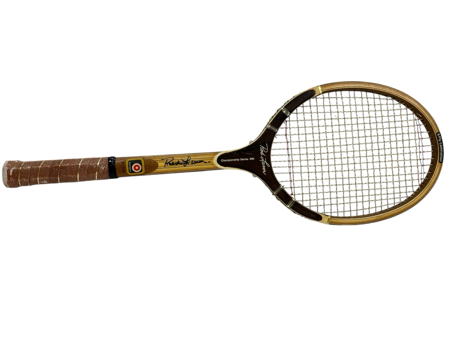 Vintage Autographed Rod Laver Championship Series 400 Wooden Tennis Racket 27L [Photo 2]