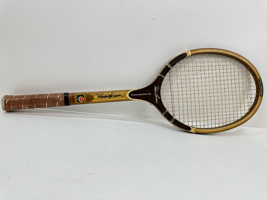 Vintage Autographed Rod Laver Championship Series 400 Wooden Tennis Racket 27L [Photo 5]