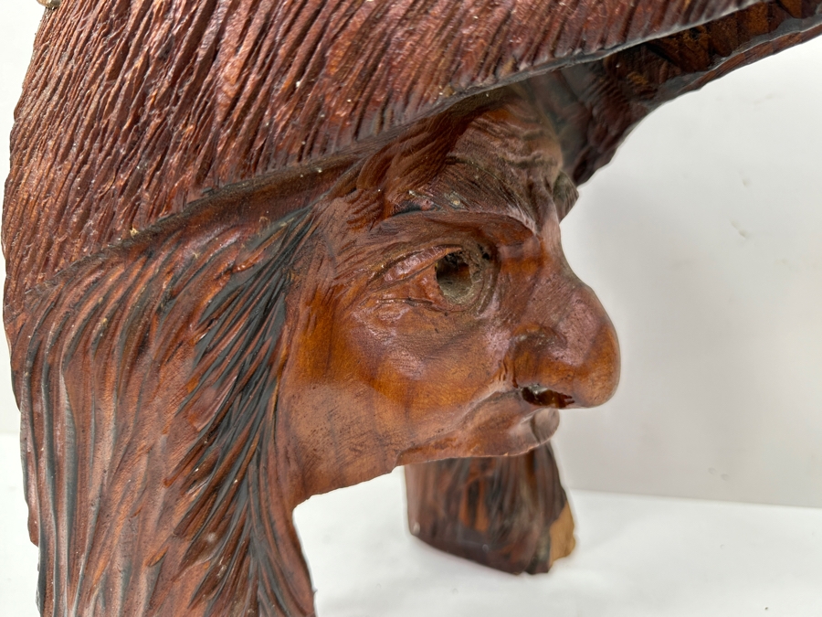 Vintage Hand Carved Wooden Grizzly Spirit Native American Tribal Mask 10W X 14H X 10D [Photo 4]