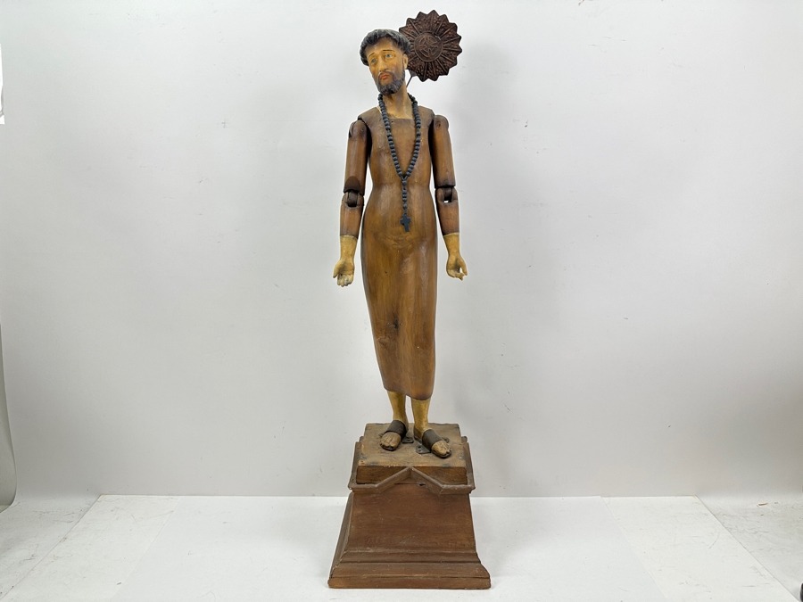 Bethany Lowe Designs Jointed Santos Paper Pulp Figure 30H [Photo 2]