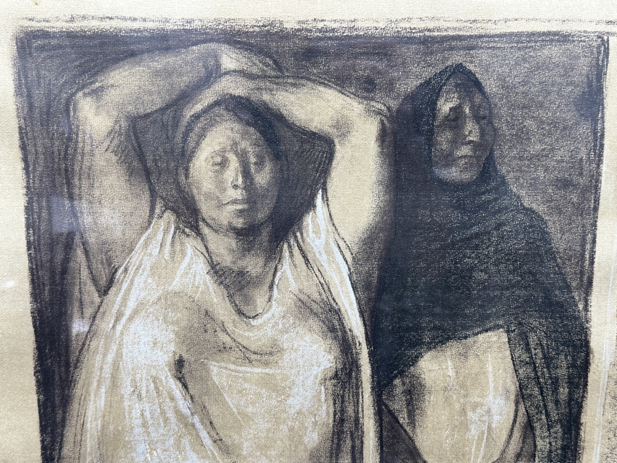 Francisco Zuniga (Costa Rican / Mexican, 1912-1998) 'Umbral' 1974 Offset Lithograph Signed And Dated In Plate 18.5 X 25 Framed 27.5 X 33 [Photo 3]