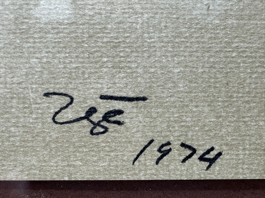 Francisco Zuniga (Costa Rican / Mexican, 1912-1998) 'Umbral' 1974 Offset Lithograph Signed And Dated In Plate 18.5 X 25 Framed 27.5 X 33 [Photo 7]