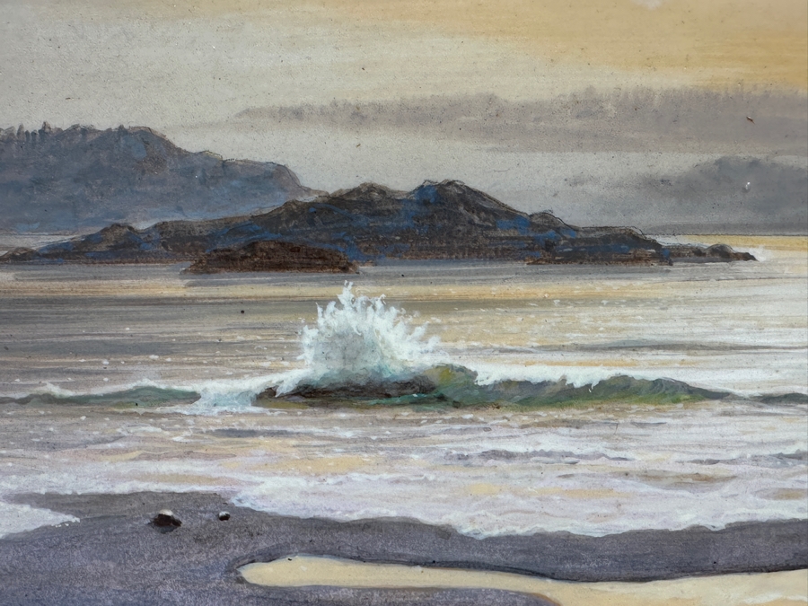 Bill Layne (1911-2005, California) Original Seascape Oil On Masonite 14 X 11 [Photo 6]