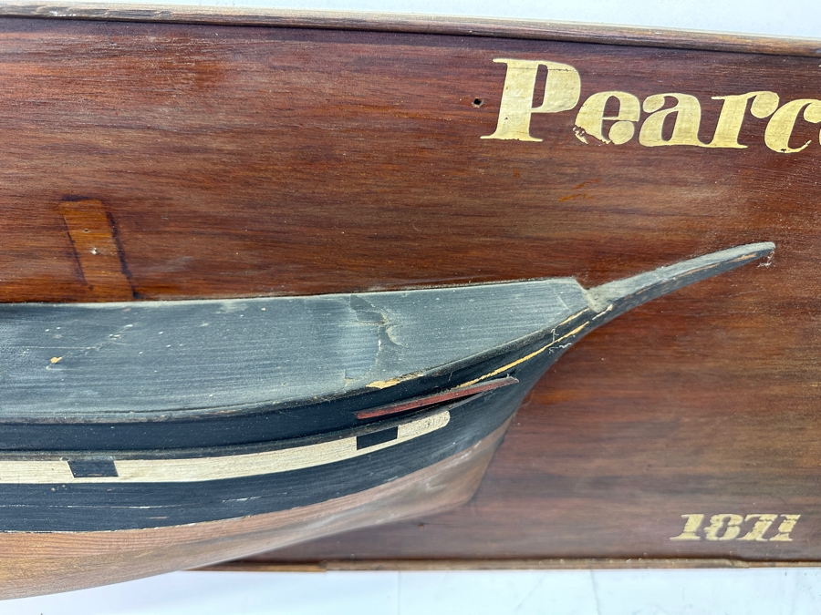 Vintage Wooden Half Hull Ship Model Of Tea Clipper ASSAM Pearce & Co 1871 53W X 12H X 5D [Photo 6]
