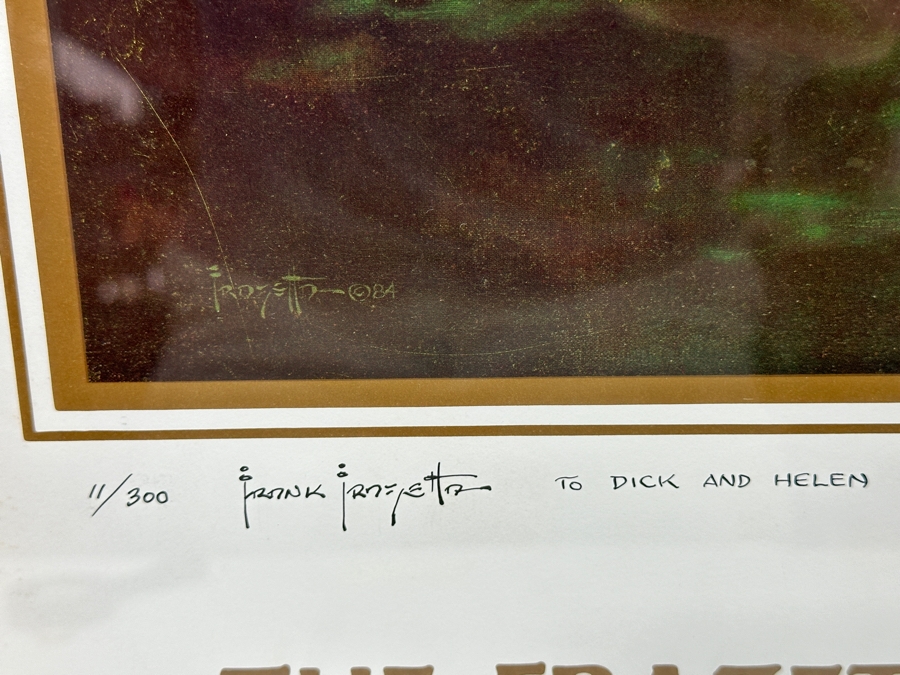 Artist Hand Signed Limited Edition Frank Frazetta Cat Girl Print With Original Illustration Numbered 11 Of 300 17.5 X 25 [Photo 6]