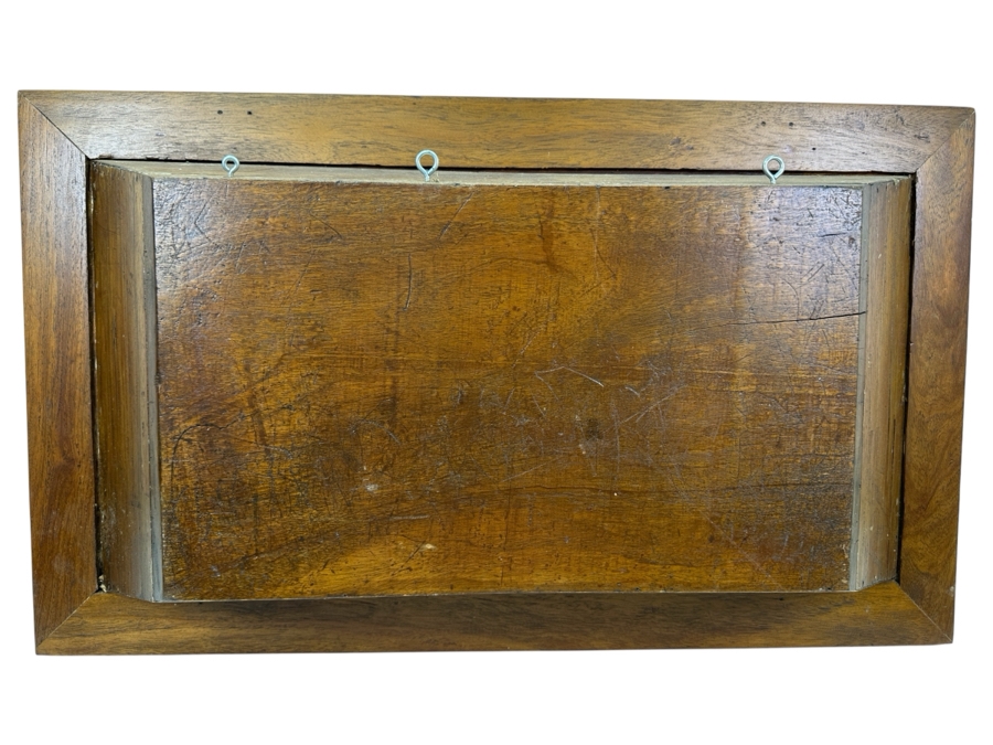 Large Relief Carved Wooden Sculpture Of The Last Supper (Missing Hand) 33.5W X 20H X 6D [Photo 2]