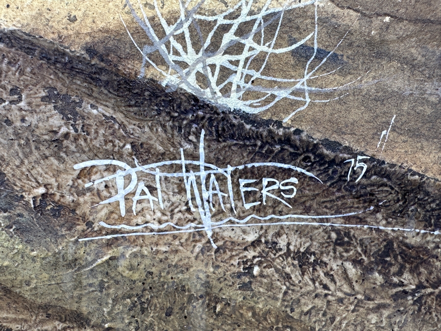 Pat Waters Original Western Cowboy Watercolor On Board Titled 'Almost Day' Signed And Dated 1975 24W X 12H Framed 30.5 X 19 [Photo 7]