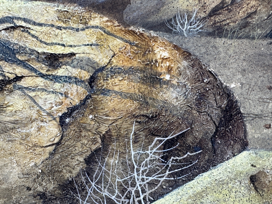 Pat Waters Original Western Cowboy Watercolor On Board Titled 'Almost Day' Signed And Dated 1975 24W X 12H Framed 30.5 X 19 [Photo 9]