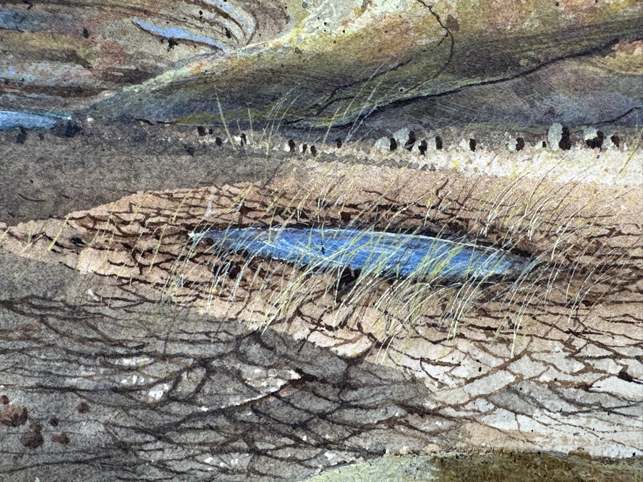 Pat Waters Original Western Cowboy Watercolor On Board Titled 'Almost Day' Signed And Dated 1975 24W X 12H Framed 30.5 X 19 [Photo 10]