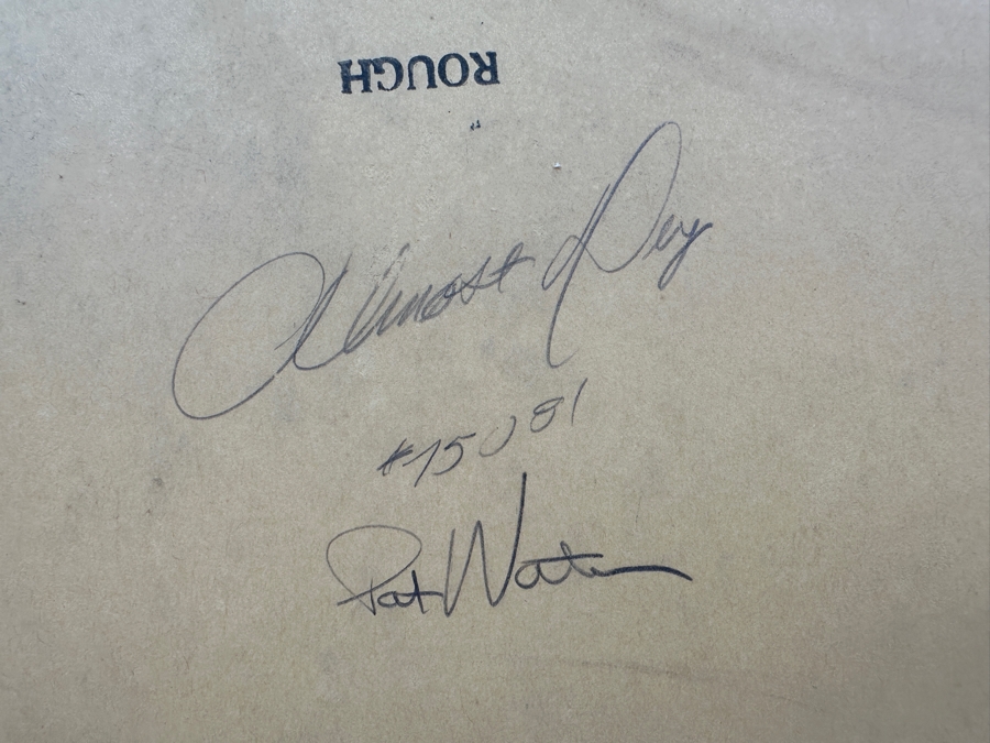 Pat Waters Original Western Cowboy Watercolor On Board Titled 'Almost Day' Signed And Dated 1975 24W X 12H Framed 30.5 X 19 [Photo 12]