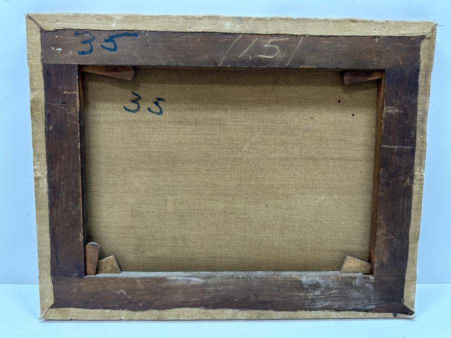 M. Thomson Original Still Life Oil Painting On Canvas Paris France Dated 1915 18W X 14H [Photo 10]