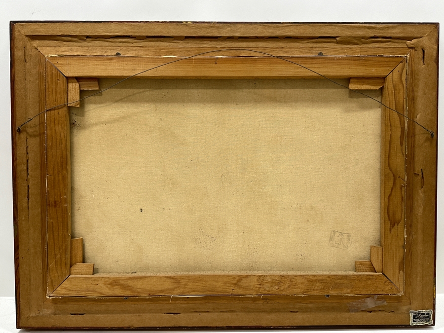 Original Still Life Oil Painting On Canvas Signed Lower Left Signature Illegible 23.5 X 16 Framed 28.5 X 21 [Photo 9]