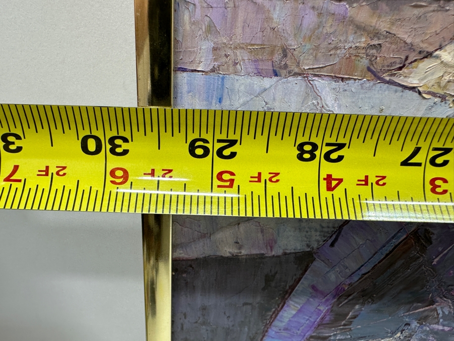 Saard (Sa-ard) Thanomwong (B. 1941, Thailand) Original Oil Painting On Canvas The Paddy Fields With Cubist Influence Signed Lower Left Dated 1986 29.5 X 20 [Photo 10]