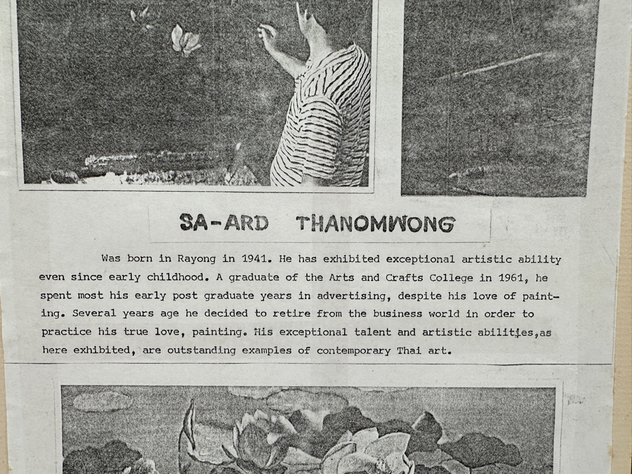 Saard (Sa-ard) Thanomwong (B. 1941, Thailand) Original Oil Painting On Canvas The Paddy Fields With Cubist Influence Signed Lower Left Dated 1986 29.5 X 20 [Photo 9]