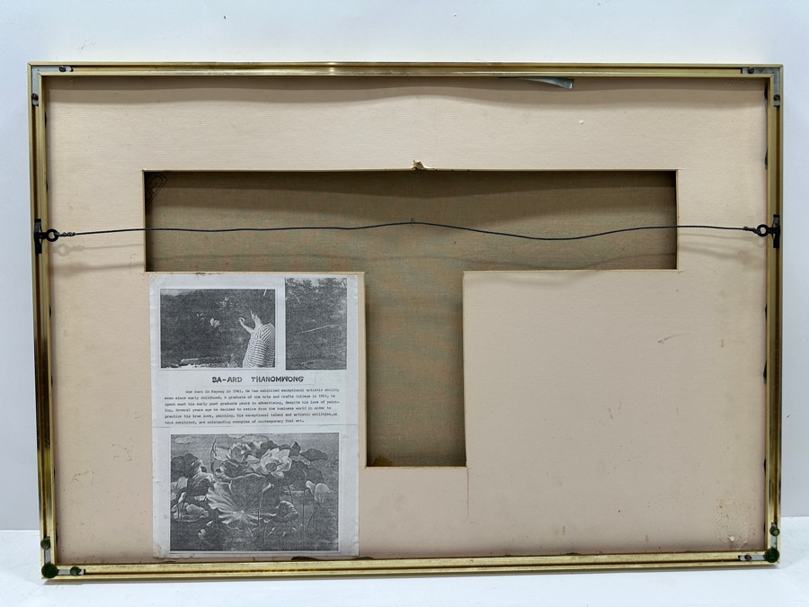 Saard (Sa-ard) Thanomwong (B. 1941, Thailand) Original Oil Painting On Canvas The Paddy Fields With Cubist Influence Signed Lower Left Dated 1986 29.5 X 20 [Photo 7]