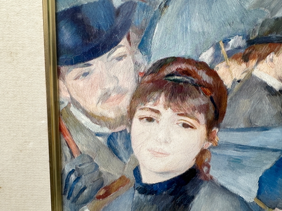 Pierre-Auguste Renoir (1841-1919) 'Les Parapluies' Print Published By The National Gallery London, England Framed 23.5 X 33.5 [Photo 4]