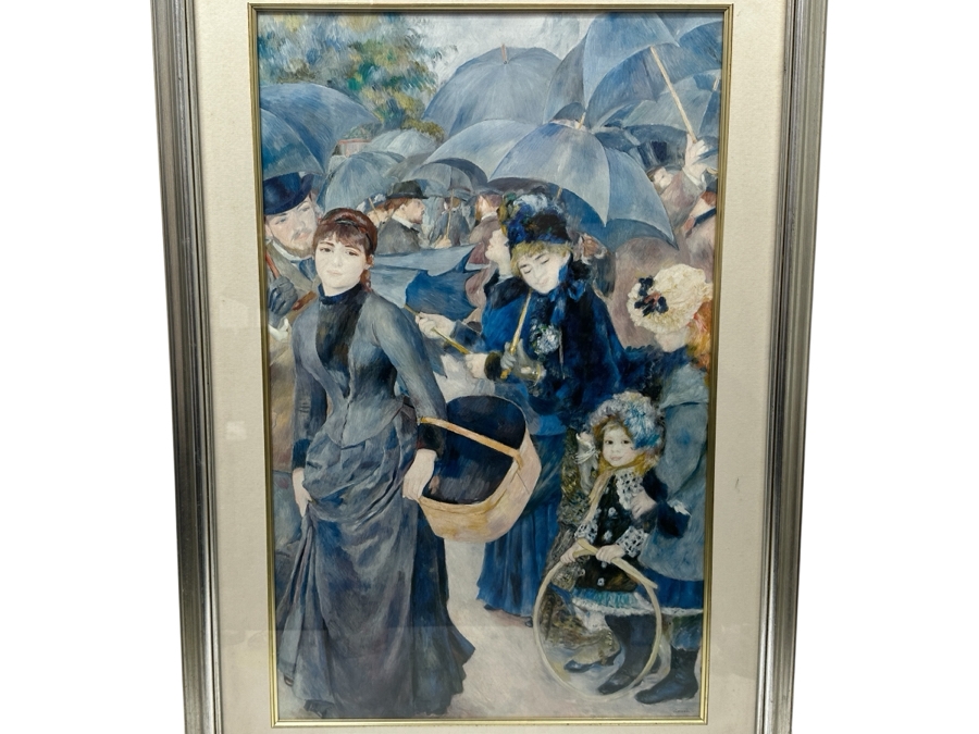 Pierre-Auguste Renoir (1841-1919) 'Les Parapluies' Print Published By The National Gallery London, England Framed 23.5 X 33.5