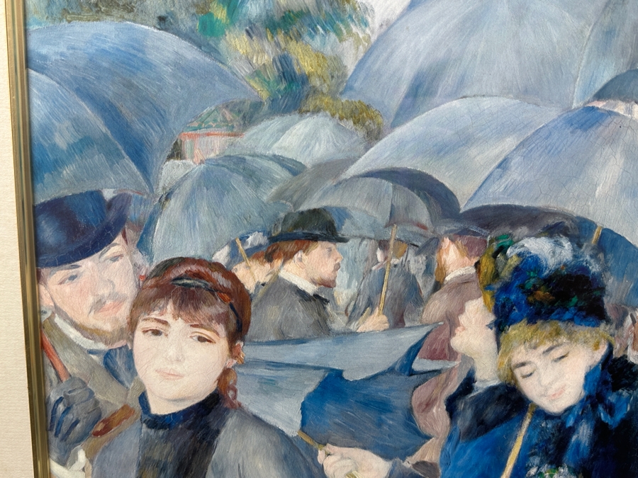 Pierre-Auguste Renoir (1841-1919) 'Les Parapluies' Print Published By The National Gallery London, England Framed 23.5 X 33.5 [Photo 3]