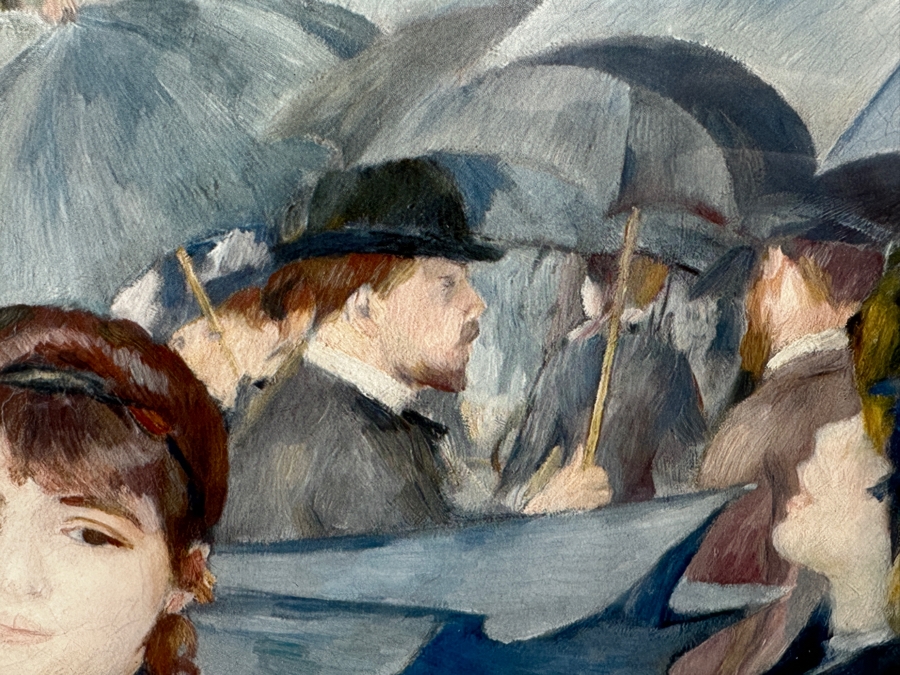 Pierre-Auguste Renoir (1841-1919) 'Les Parapluies' Print Published By The National Gallery London, England Framed 23.5 X 33.5 [Photo 5]