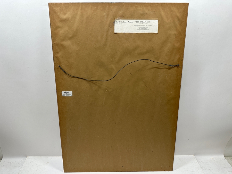 Pierre-Auguste Renoir (1841-1919) 'Les Parapluies' Print Published By The National Gallery London, England Framed 23.5 X 33.5 [Photo 8]