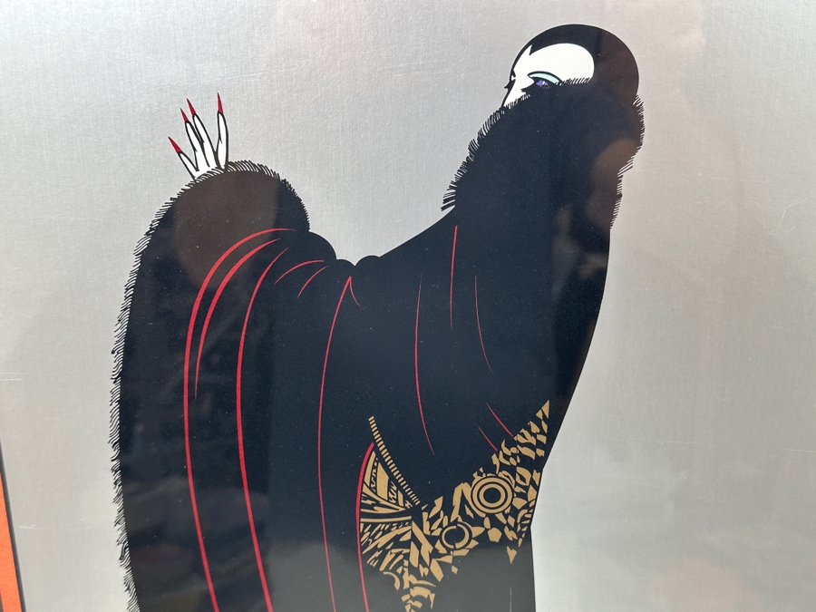 Erte 'Soiree' Romain De Tirtoff Print Published In 1980 By Mirage Editions Santa Monica, CA Gold & Cook Framed 26.5 X 37 [Photo 5]