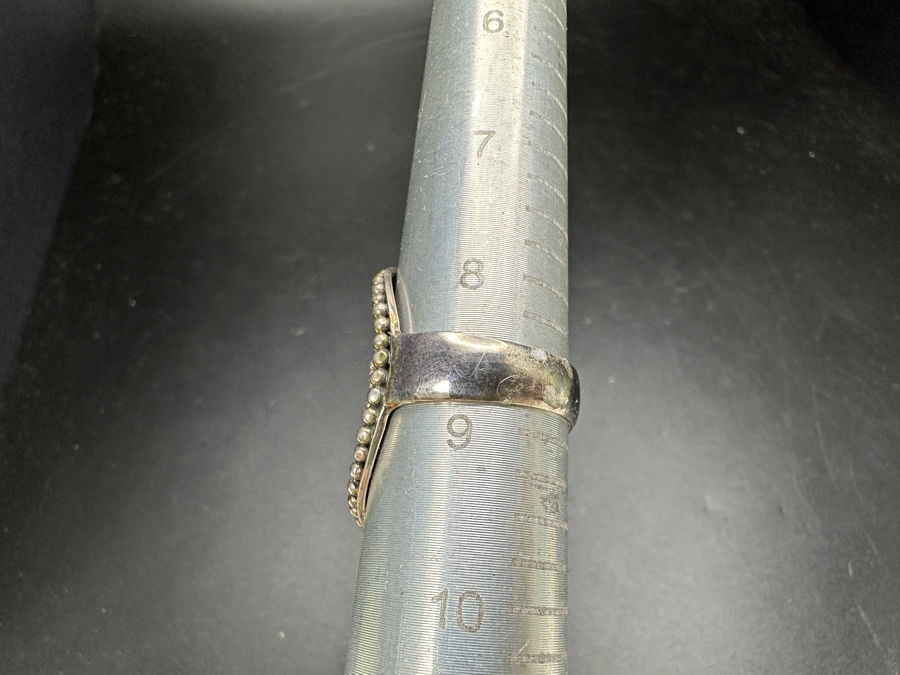 Sterling Silver Amethyst Ring Size 8.5 8.2g [Photo 4]