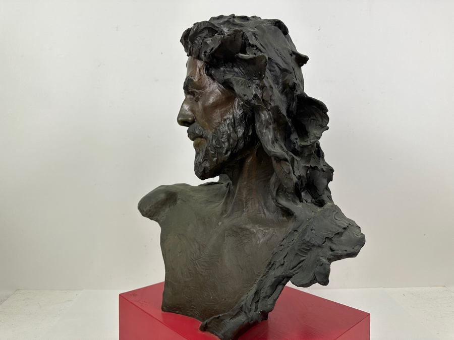 Gary Lee Price Original Jesus of Nazareth Limited Edition Bronze Bust Statue 8/33 16'W x 9'D x 21'H Retails $3,400 [Photo 5]