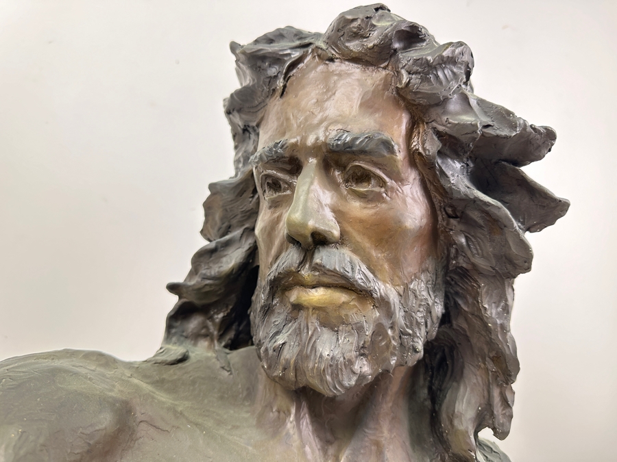 Gary Lee Price Original Jesus of Nazareth Limited Edition Bronze Bust Statue 8/33 16'W x 9'D x 21'H Retails $3,400 [Photo 3]