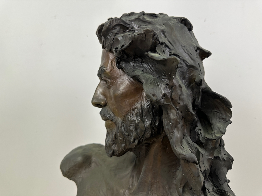 Gary Lee Price Original Jesus of Nazareth Limited Edition Bronze Bust Statue 8/33 16'W x 9'D x 21'H Retails $3,400 [Photo 6]
