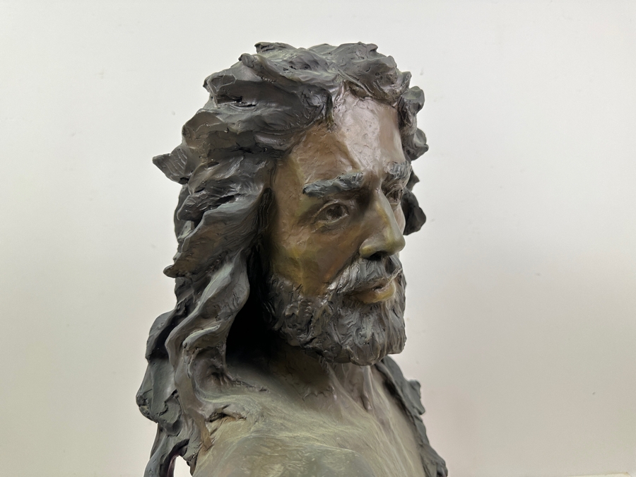 Gary Lee Price Original Jesus of Nazareth Limited Edition Bronze Bust Statue 8/33 16'W x 9'D x 21'H Retails $3,400 [Photo 12]