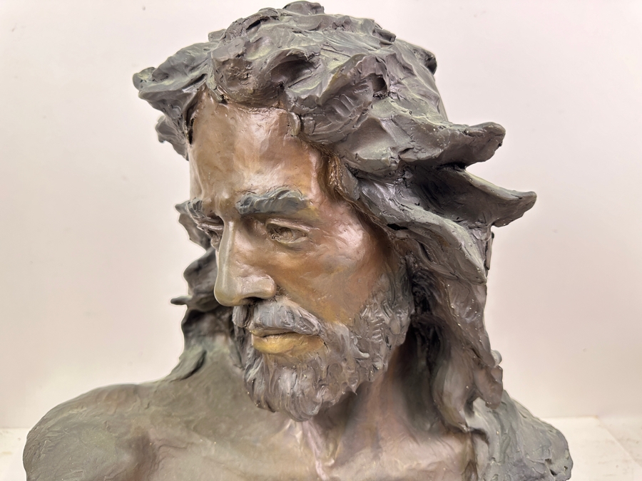 Gary Lee Price Original Jesus of Nazareth Limited Edition Bronze Bust Statue 8/33 16'W x 9'D x 21'H Retails $3,400 [Photo 4]