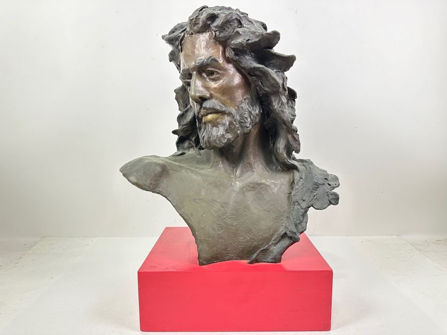 Gary Lee Price Original Jesus of Nazareth Limited Edition Bronze Bust Statue 8/33 16'W x 9'D x 21'H Retails $3,400 [Photo 2]