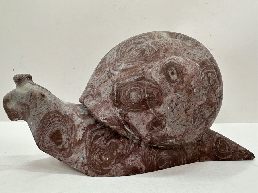 Solid Marble Snail Signed HH 12'W x 6'H [Photo 3]