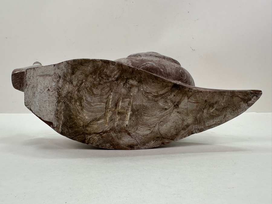 Solid Marble Snail Signed HH 12'W x 6'H [Photo 6]