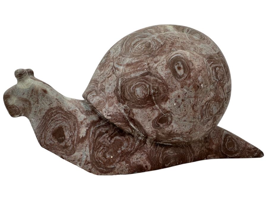 Solid Marble Snail Signed HH 12'W x 6'H [Photo 1]