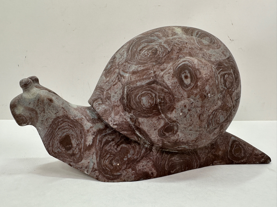Solid Marble Snail Signed HH 12'W x 6'H [Photo 2]