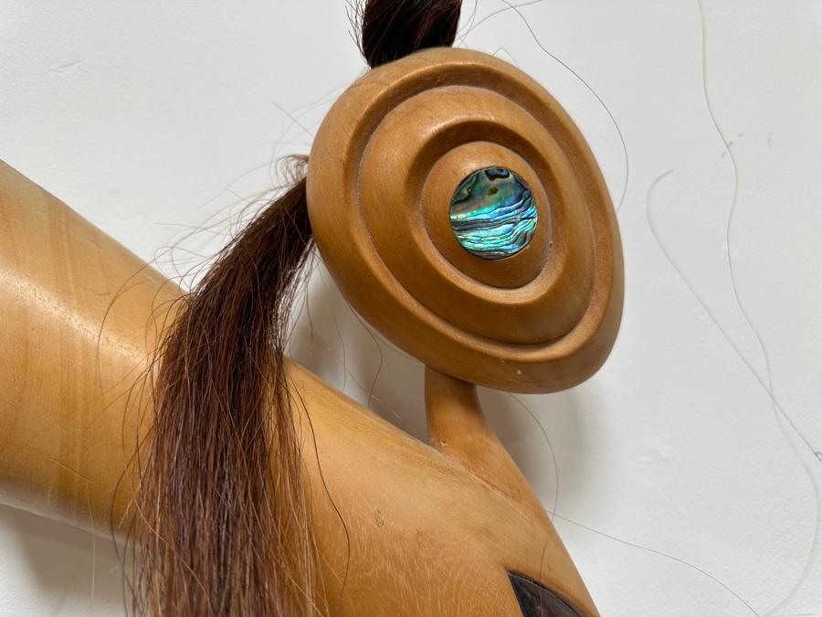 David Trevelyan Handmade Indonesian Wall Sculpture Signed 'Astina I. B. Oka. Mas. Bali.' 14W X 25L [Photo 3]