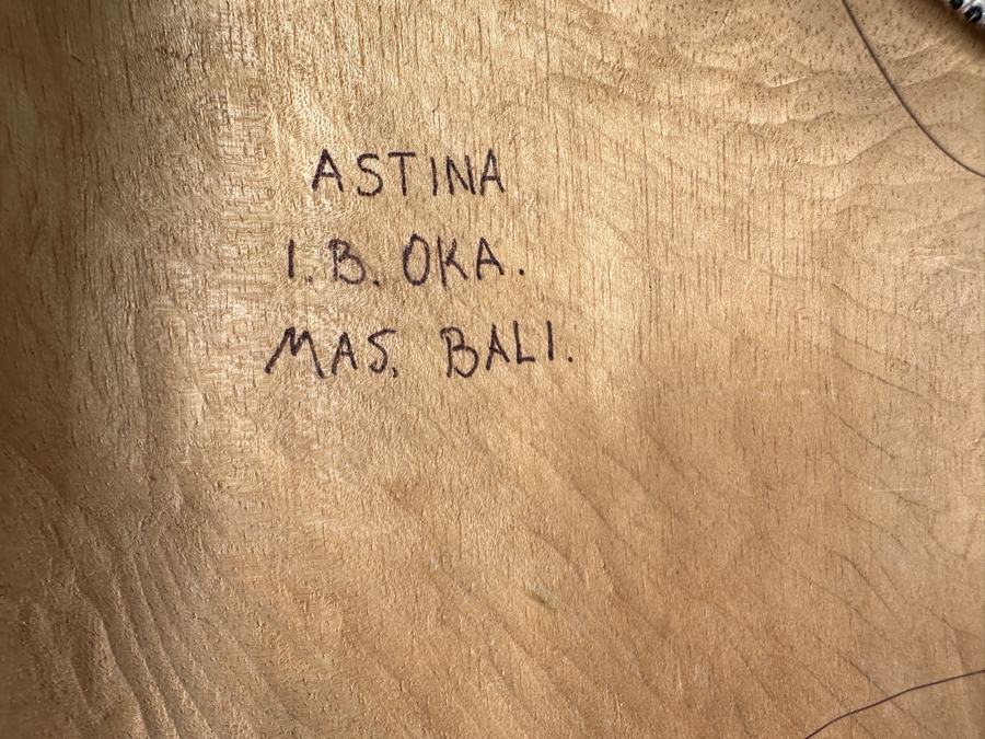 David Trevelyan Handmade Indonesian Wall Sculpture Signed 'Astina I. B. Oka. Mas. Bali.' 14W X 25L [Photo 10]