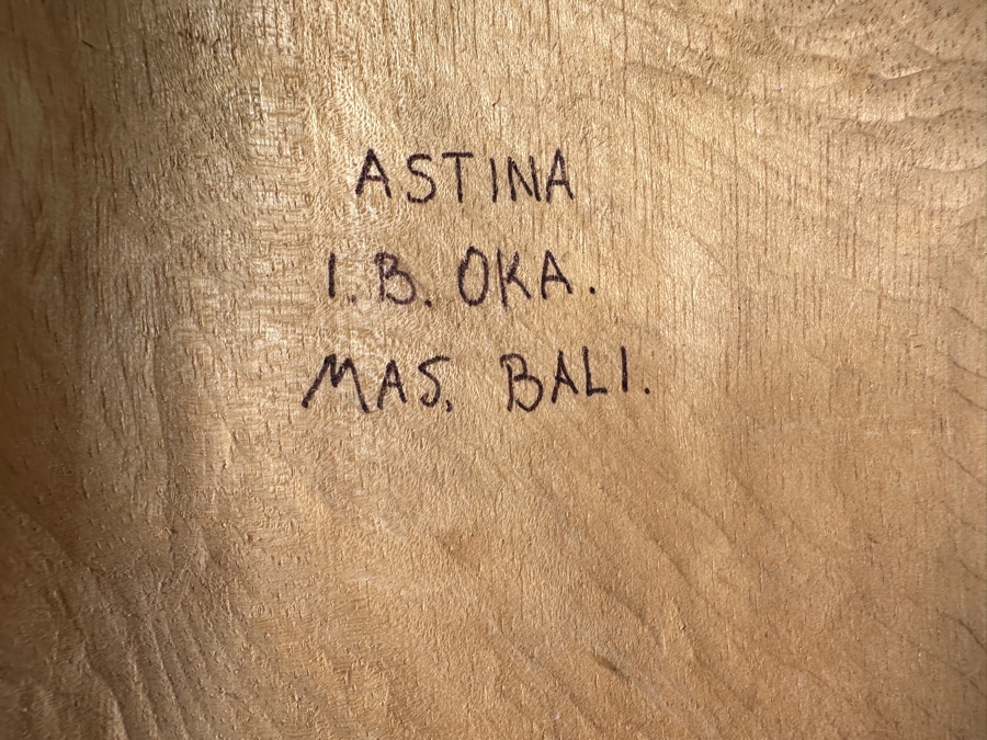 David Trevelyan Handmade Indonesian Wall Sculpture Signed 'Astina I. B. Oka. Mas. Bali.' 14W X 25L [Photo 9]