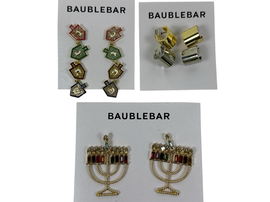 (3) New Baublebar Earrings Retails $144
