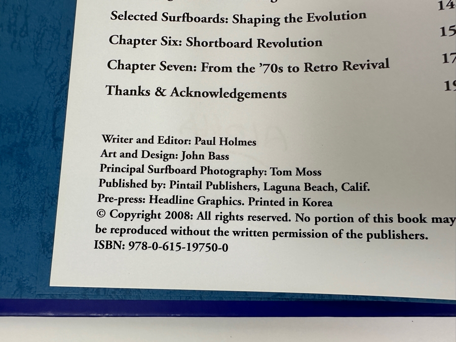 Signed Hardcover Book Bing Surfboards Signed By Bing & Paul Holmes [Photo 7]