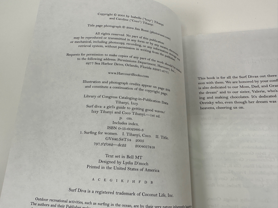 Signed Book Surf Diva: A Girl's Guide To Getting Good Waves Signed By Izzy Tihanyi & Coco Tihanyi [Photo 5]