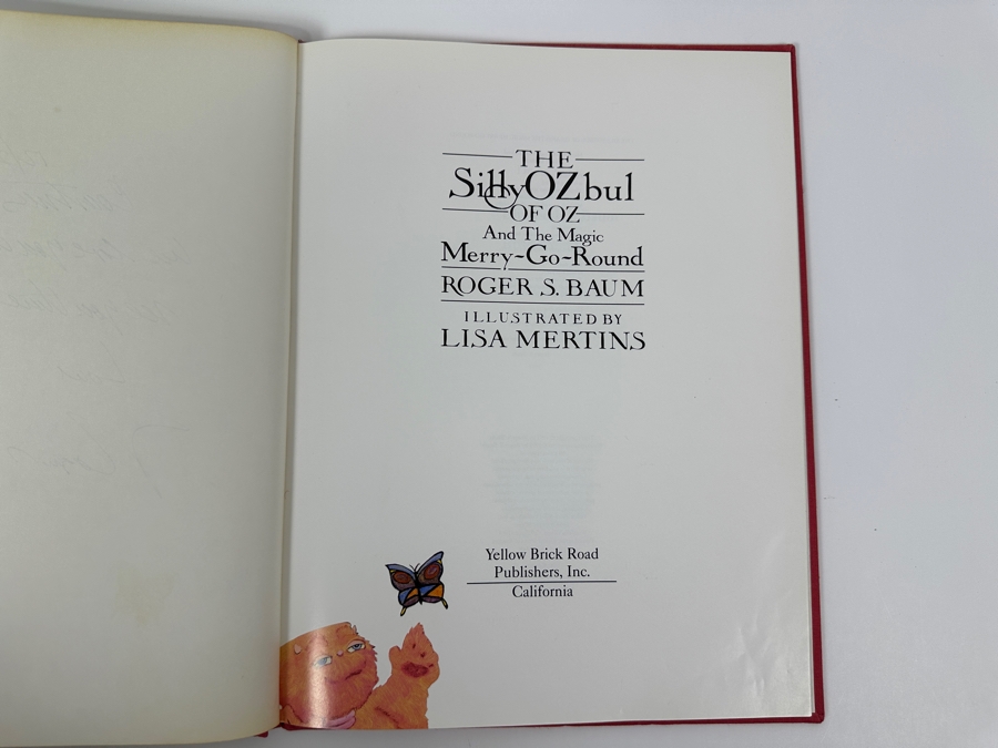 Signed Roger S. Baum Hardcover Book The Silly Ozbul Of Oz And The Magic Merry-Go-Round [Photo 4]