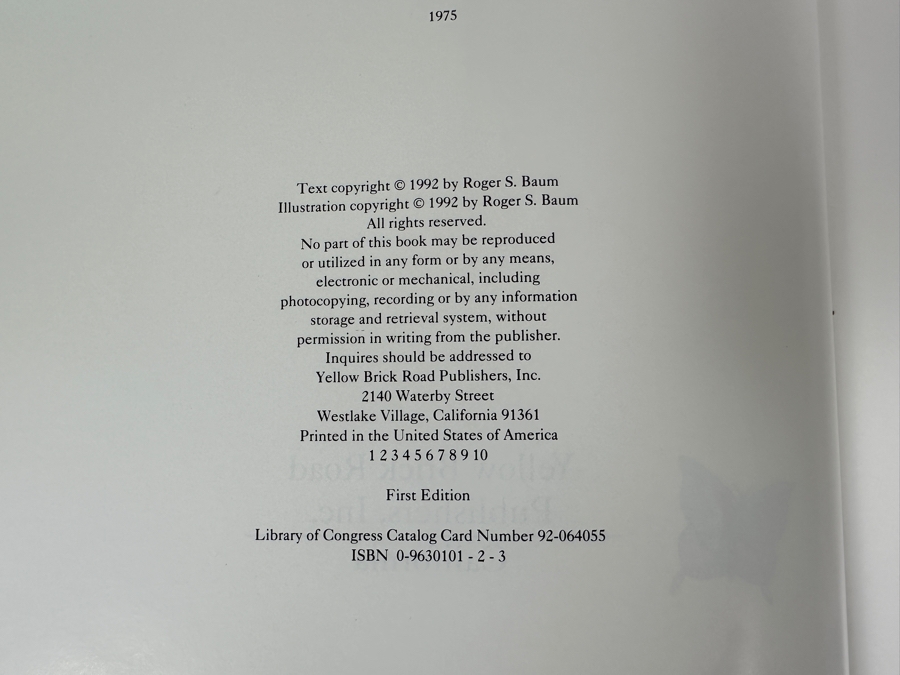 Signed Roger S. Baum Hardcover Book The Silly Ozbul Of Oz And The Magic Merry-Go-Round [Photo 5]