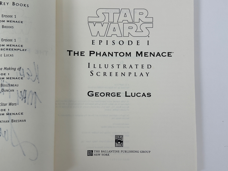 Signed Star Wars Episode I The Phantom Menace Illustrated Screenplay Signed By Samuel L. Jackson [Photo 4]