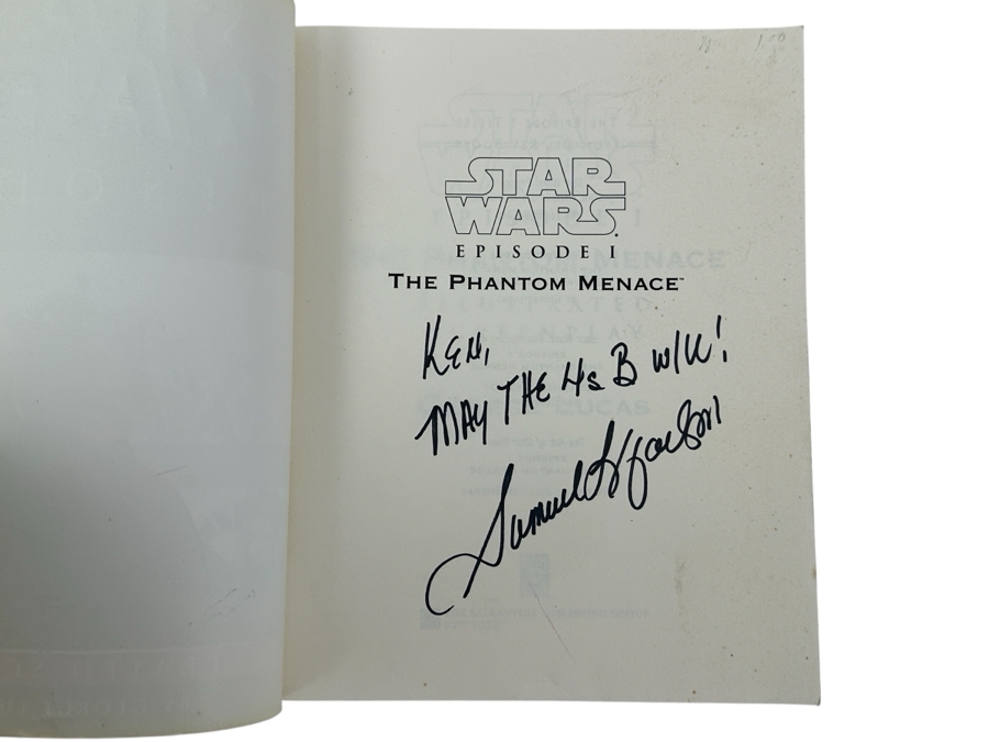 Signed Star Wars Episode I The Phantom Menace Illustrated Screenplay Signed By Samuel L. Jackson [Photo 2]