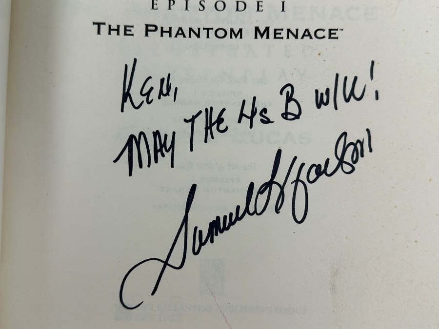 Signed Star Wars Episode I The Phantom Menace Illustrated Screenplay Signed By Samuel L. Jackson [Photo 3]