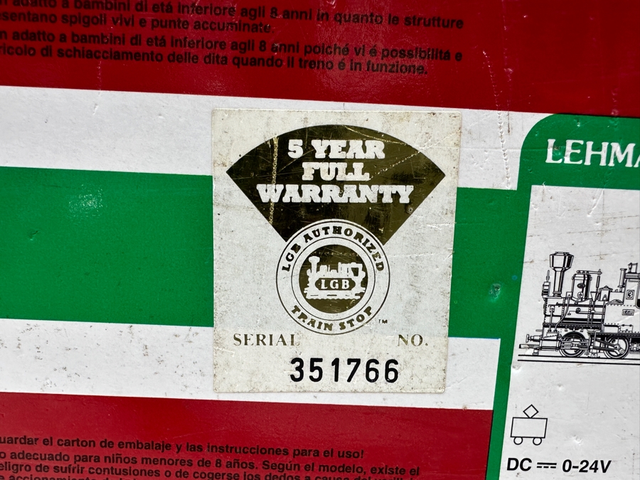 LGB Lehmann Gross Bahn The Big Train With Original Box: 30th Anniversary Starter Train Set - Possibly Never Used [Photo 9]