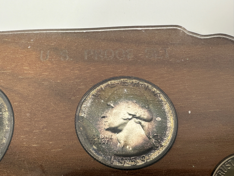 Vintage 1959 U.S. Proof Coin Set With Silver Coins [Photo 3]